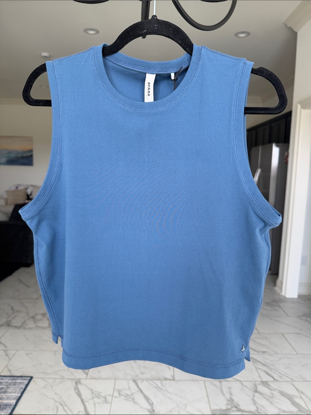 Prana Blue Sleeveless Crewneck Tank Top - Everyday Essential